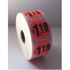 $1.19 - 1.375" Red Label Roll